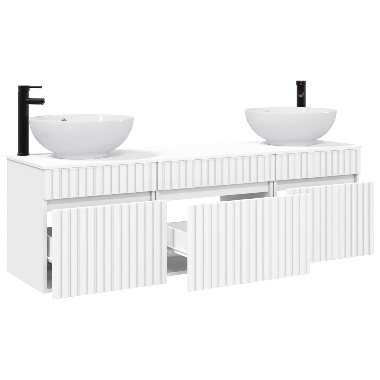 vidaXL Bathroom Cabinet Set 3 pcs White 49 x 44.5 x 66.5 cm 3