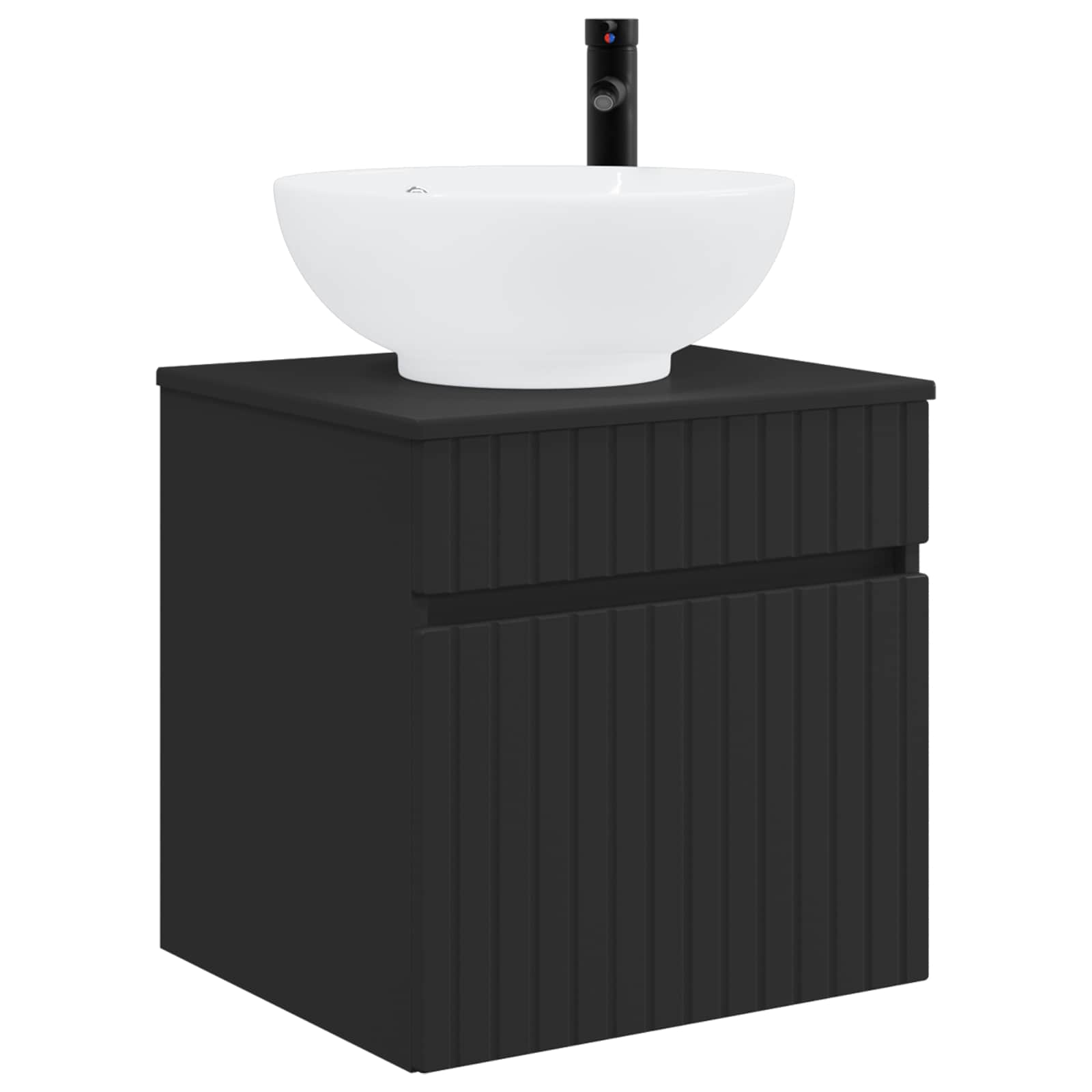 vidaXL Bathroom Cabinet Set 3 pcs Black 49 x 44.5 x 66.5 cm 4