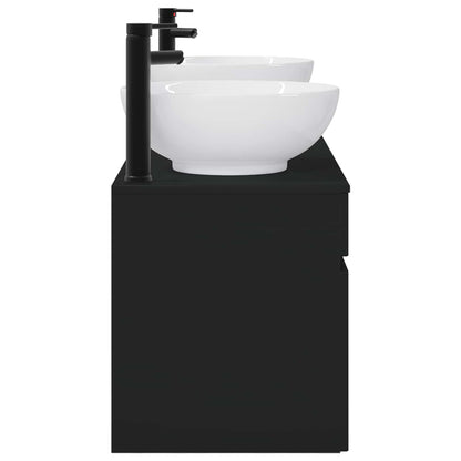 vidaXL Bathroom Cabinet Set 3 pcs Black 49 x 44.5 x 66.5 cm 6