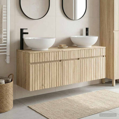 vidaXL Bathroom Cabinet Set 3 pcs Sonoma Oak 49 x 44.5 x 66.5 cm 1