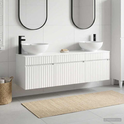 vidaXL Bathroom Cabinet Set 3 pcs High Gloss White 49 x 44.5 x 66.5 cm 1