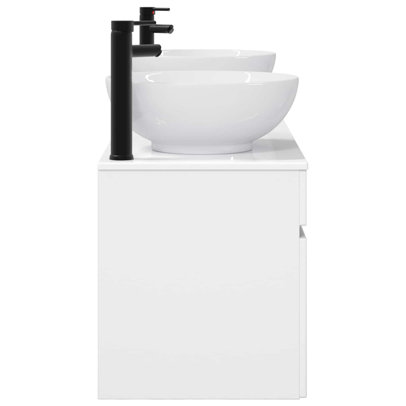 vidaXL Bathroom Cabinet Set 3 pcs High Gloss White 49 x 44.5 x 66.5 cm 6