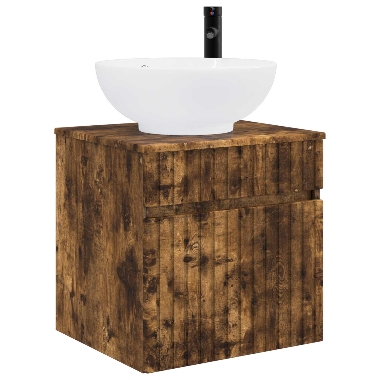 vidaXL Bathroom Cabinet Set 3 pcs Smoked Oak 49 x 44.5 x 66.5 cm 4