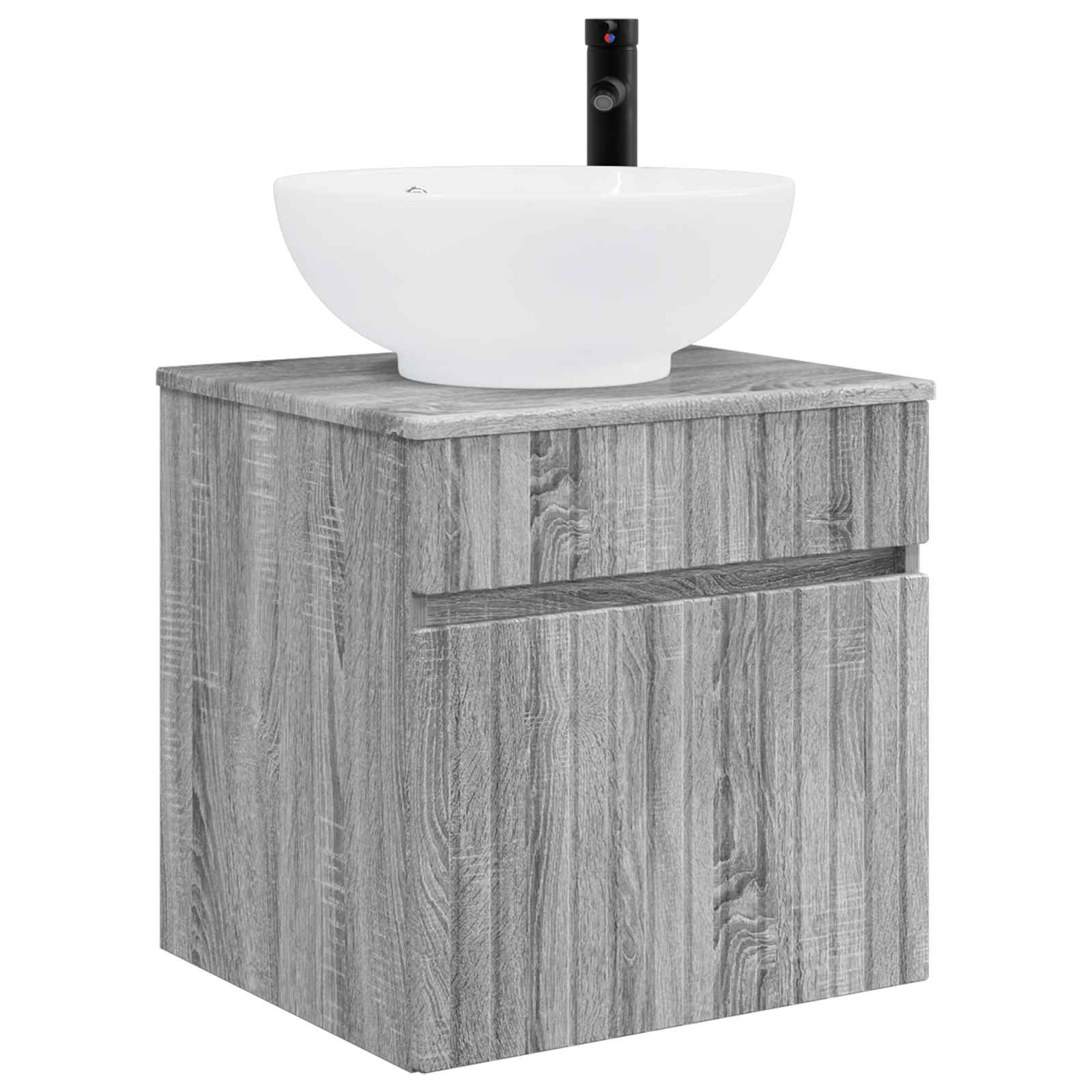 vidaXL Bathroom Cabinet Set 3 pcs Grey Sonoma 49 x 44.5 x 66.5 cm 4