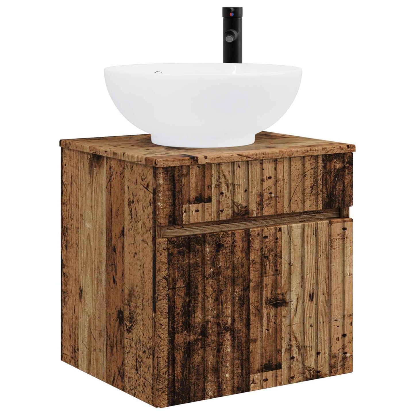 vidaXL Bathroom Cabinet Set 3 pcs Old Wood 49 x 44.5 x 66.5 cm 4