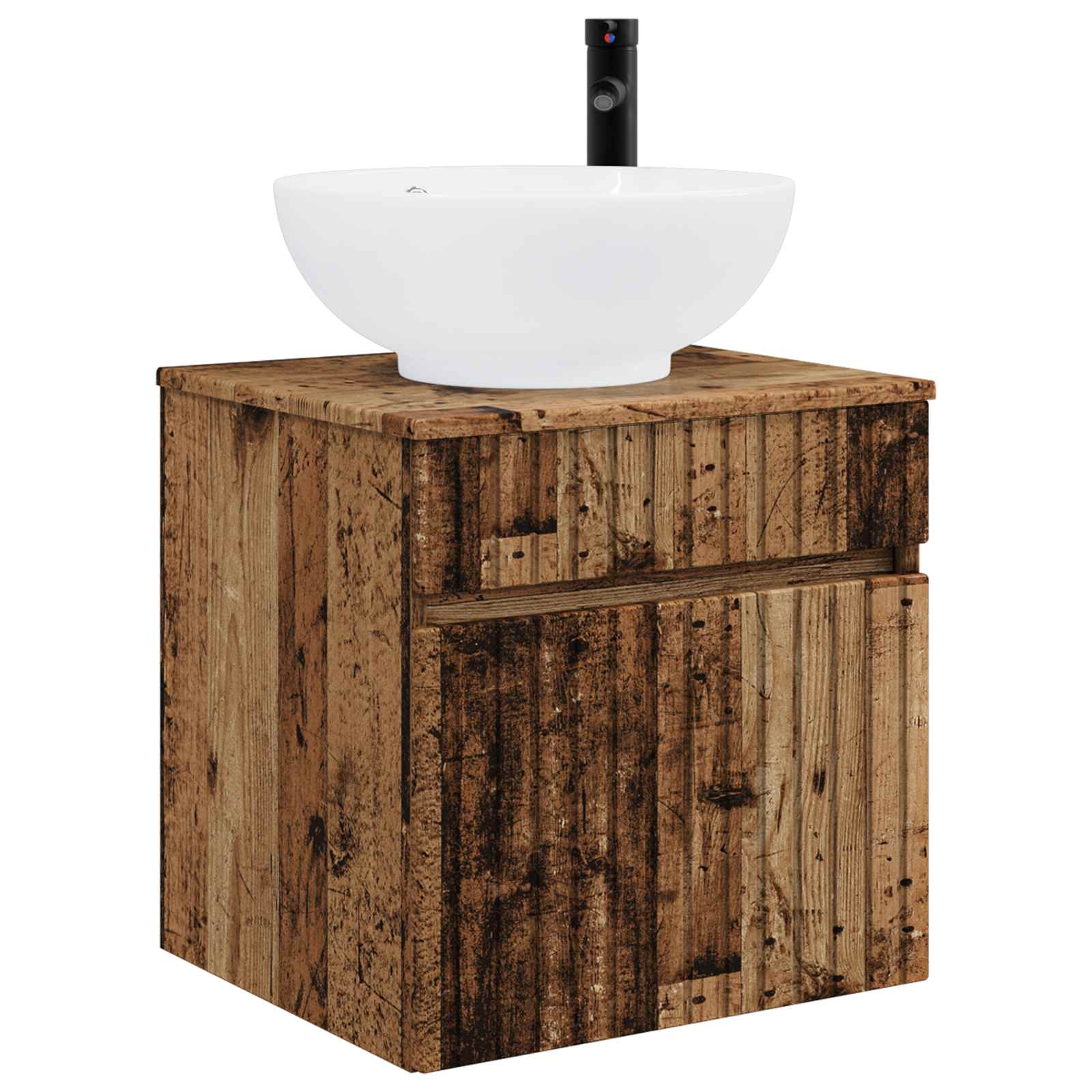 vidaXL Bathroom Cabinet Set 3 pcs Old Wood 49 x 44.5 x 66.5 cm 4