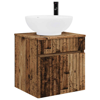 vidaXL Bathroom Cabinet Set 3 pcs Old Wood 49 x 44.5 x 66.5 cm 4