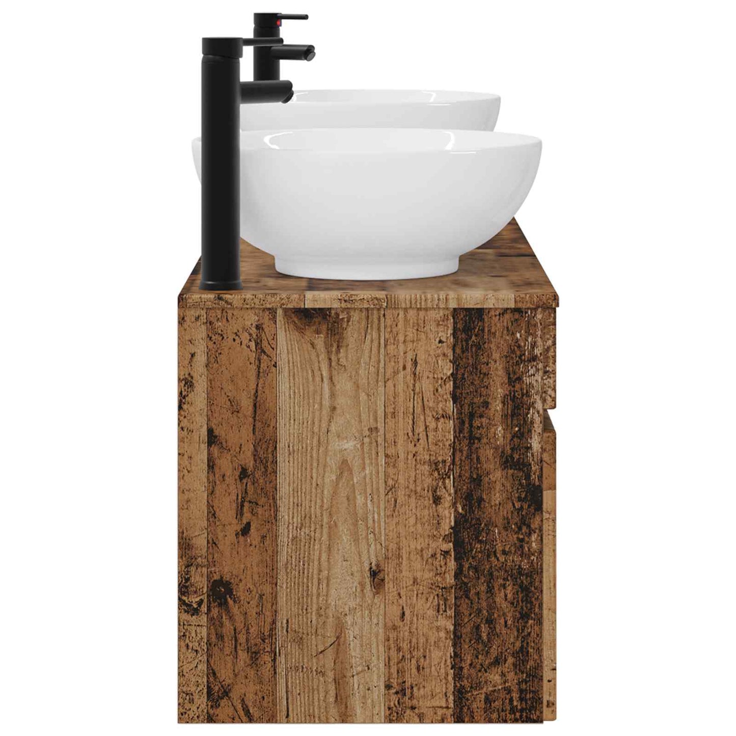 vidaXL Bathroom Cabinet Set 3 pcs Old Wood 49 x 44.5 x 66.5 cm 6