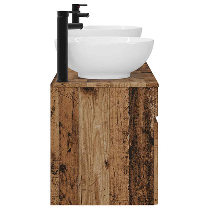 vidaXL Bathroom Cabinet Set 3 pcs Old Wood 49 x 44.5 x 66.5 cm 6