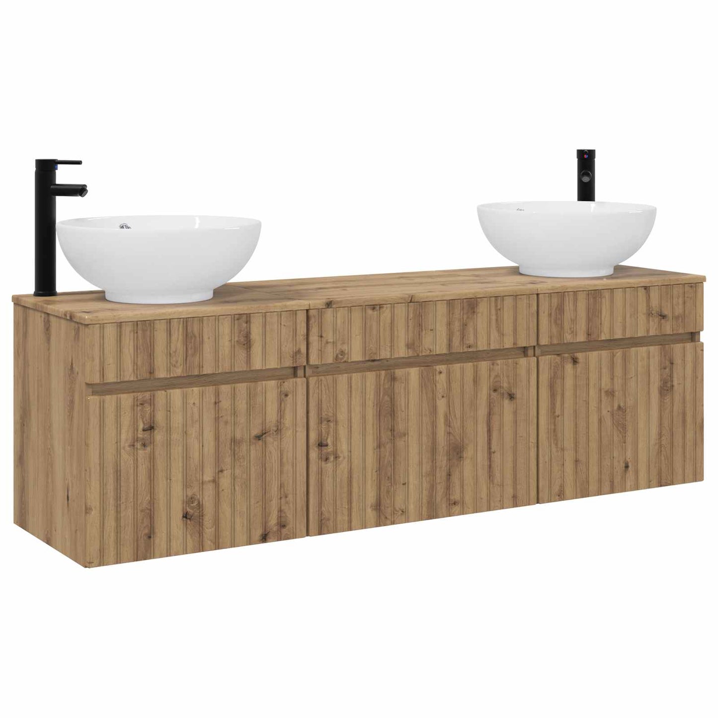 vidaXL Bathroom Cabinet Set 3 pcs Artisan Oak 49 x 44.5 x 66.5 cm 2