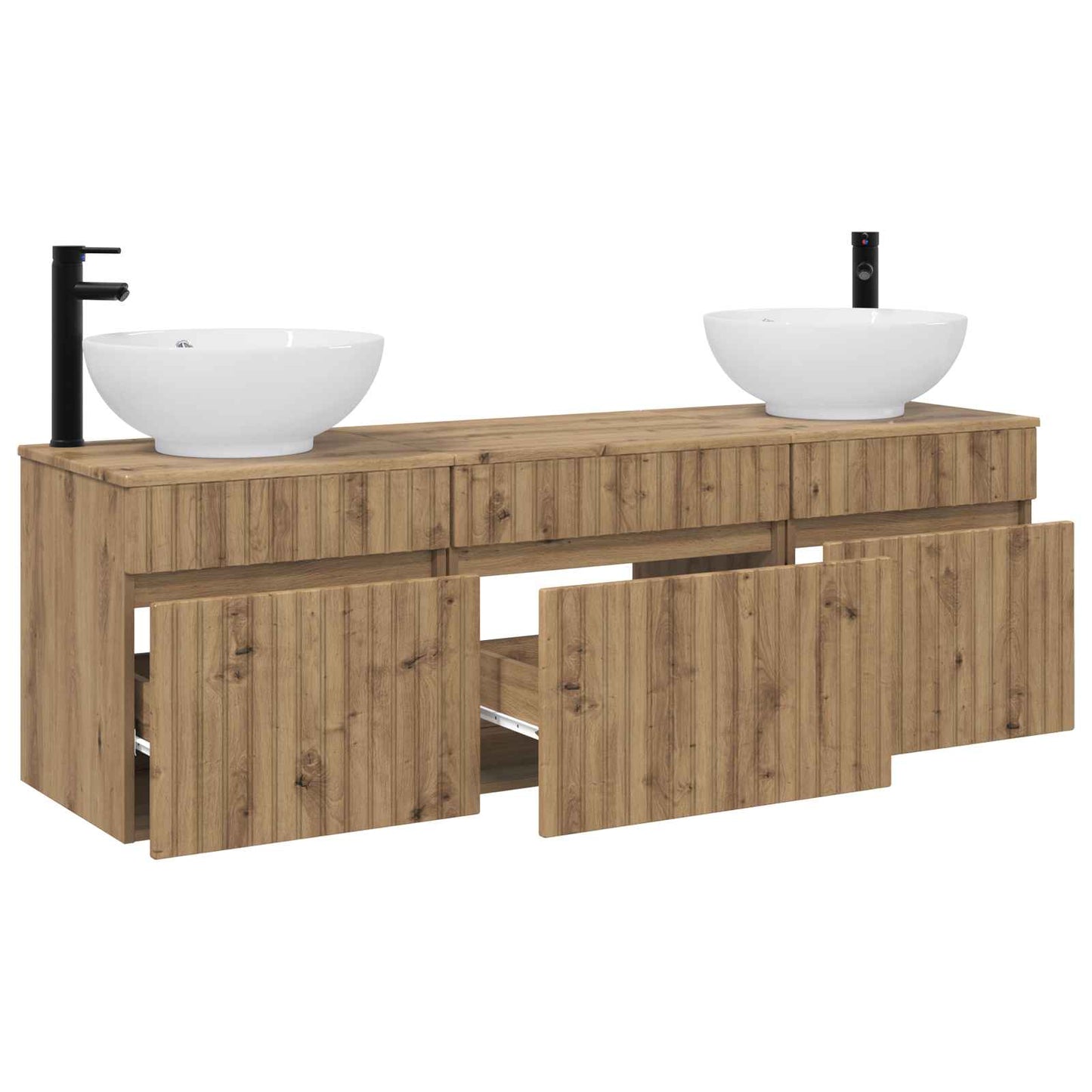 vidaXL Bathroom Cabinet Set 3 pcs Artisan Oak 49 x 44.5 x 66.5 cm 3