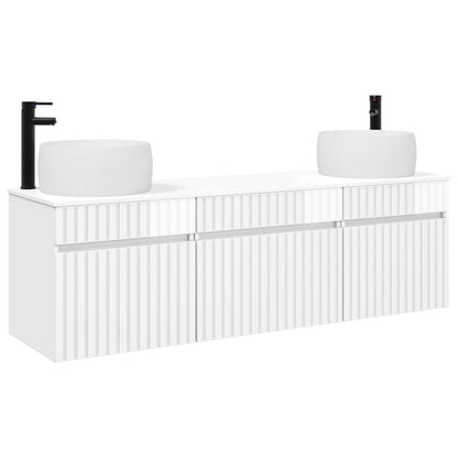vidaXL Bathroom Cabinet Set 3 pcs High Gloss White 49 x 44.5 x 66 cm 2