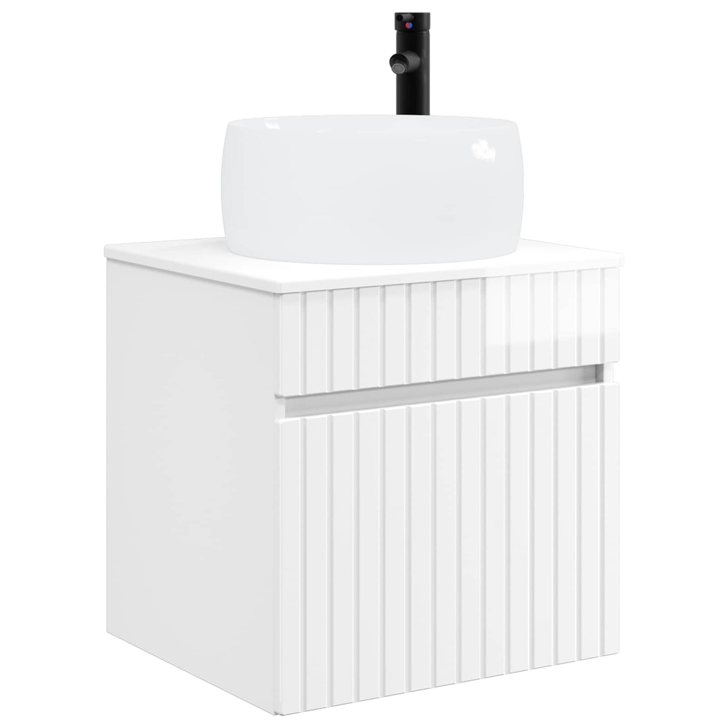 vidaXL Bathroom Cabinet Set 3 pcs High Gloss White 49 x 44.5 x 66 cm 4