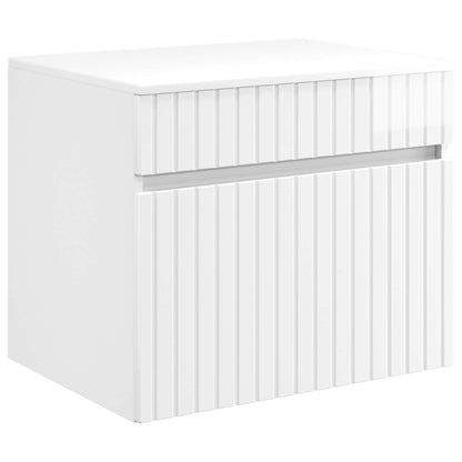 vidaXL Bathroom Cabinet Set 3 pcs High Gloss White 49 x 44.5 x 66 cm 5