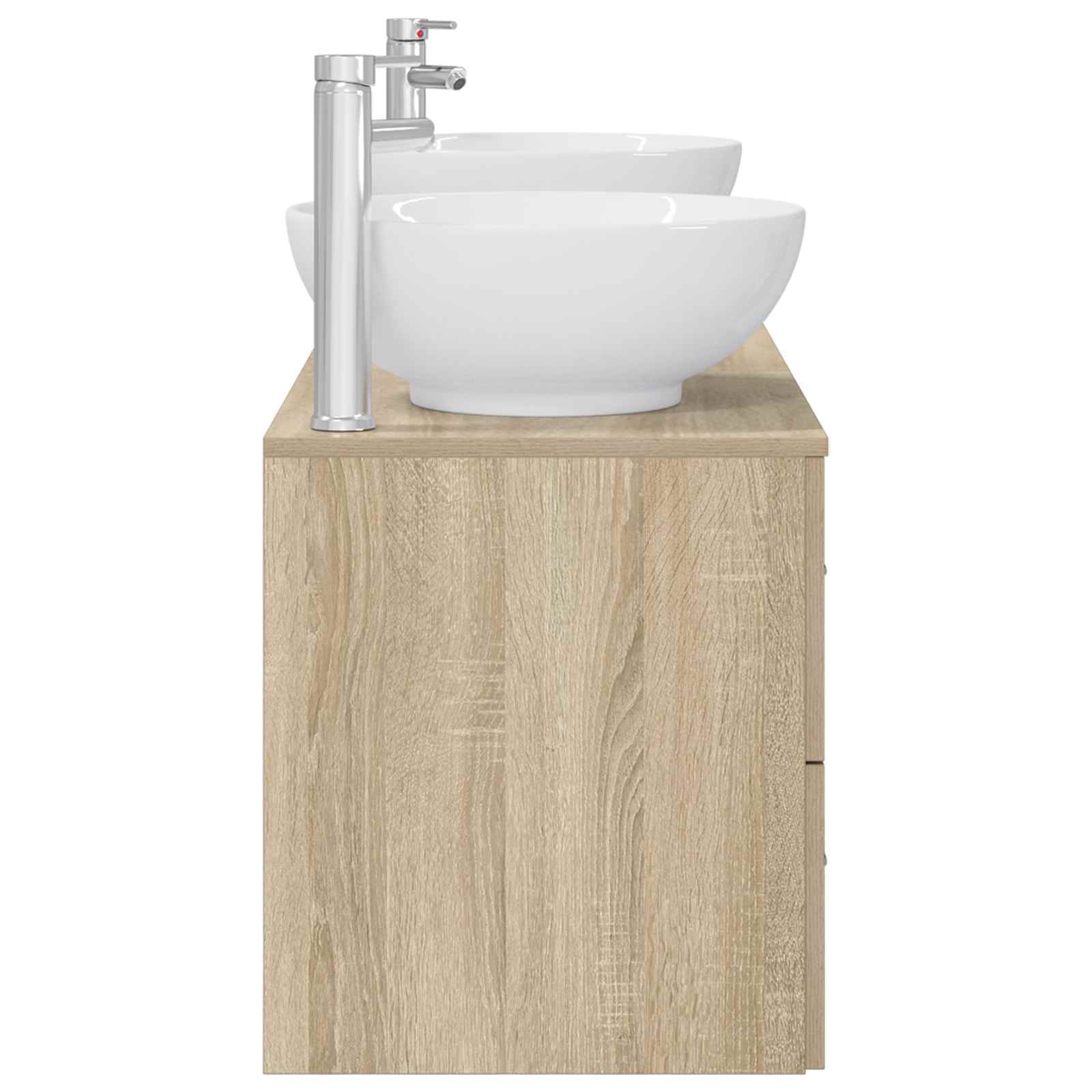 vidaXL Bathroom Furniture Set 3 pcs Sonoma Oak 49.5 x 44.5 x 65 cm 6