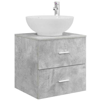 vidaXL Bathroom Furniture Set 3 pcs Concrete Grey 49.5 x 44.5 x 65 cm 4