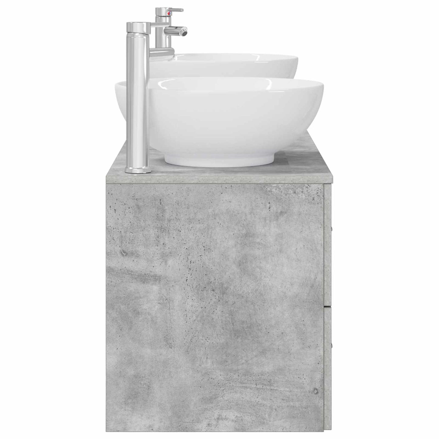 vidaXL Bathroom Furniture Set 3 pcs Concrete Grey 49.5 x 44.5 x 65 cm 6