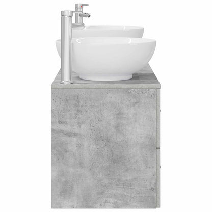 vidaXL Bathroom Furniture Set 3 pcs Concrete Grey 49.5 x 44.5 x 65 cm 6