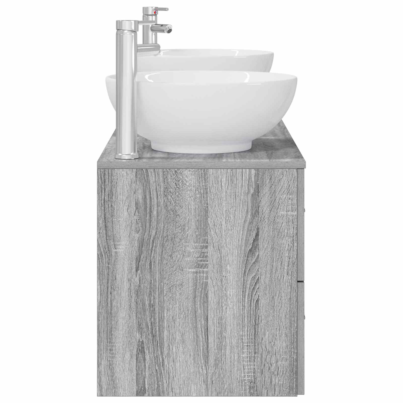 vidaXL Bathroom Furniture Set 3 pcs Grey Sonoma 49.5 x 44.5 x 65 cm 6