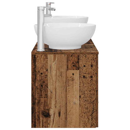 vidaXL Bathroom Furniture Set 3 pcs Old Wood 49.5 x 44.5 x 65 cm 6