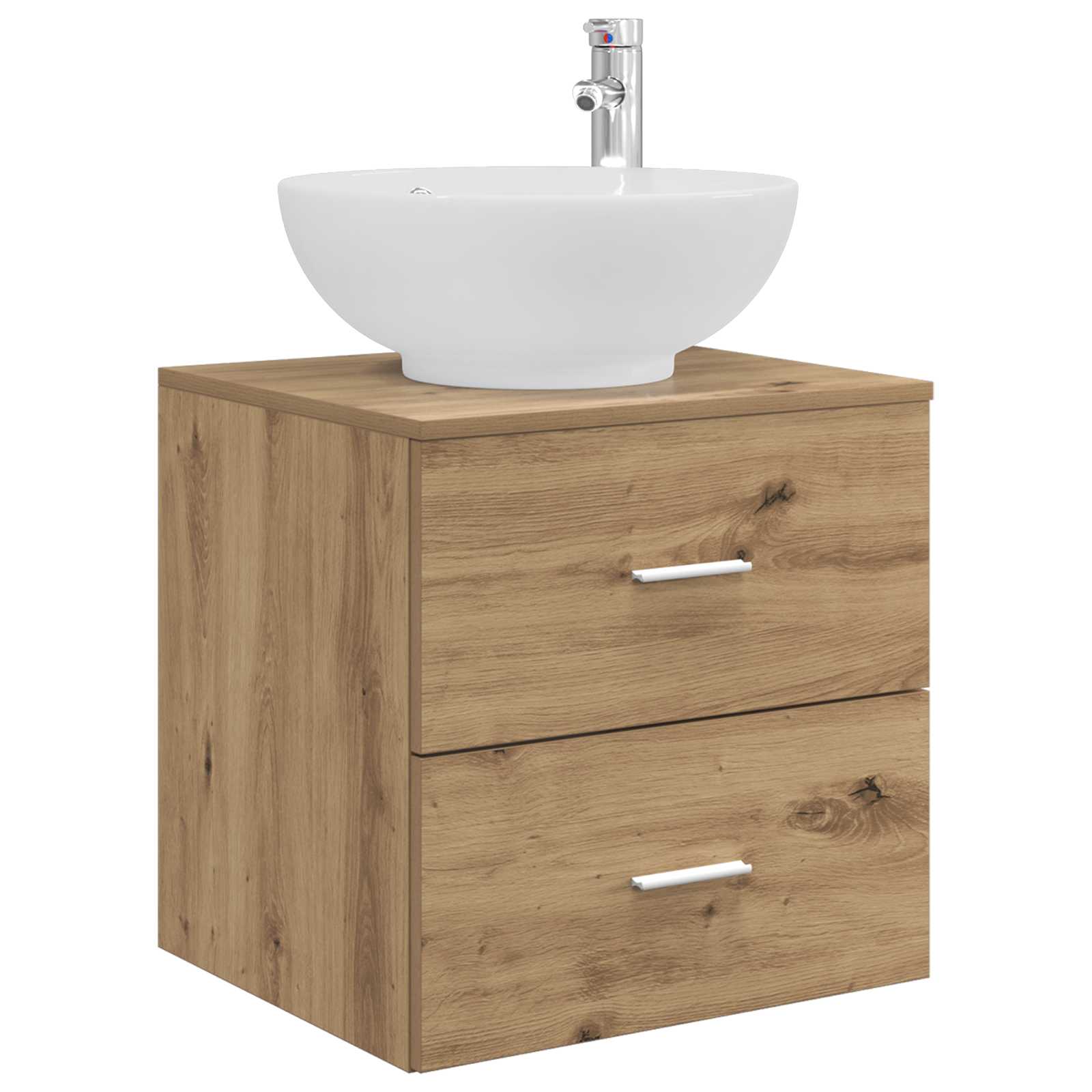 vidaXL Bathroom Furniture Set 3 pcs Artisan Oak 49.5 x 44.5 x 65 cm 4