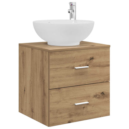 vidaXL Bathroom Furniture Set 3 pcs Artisan Oak 49.5 x 44.5 x 65 cm 4