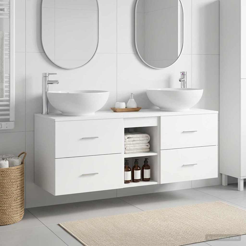 vidaXL Bathroom Cabinet Set 3 pcs 129 x 44.5 x 80 cm