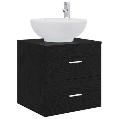 vidaXL Bathroom Furniture Set 3 pcs Black 49.5 x 44.5 x 65 cm 5