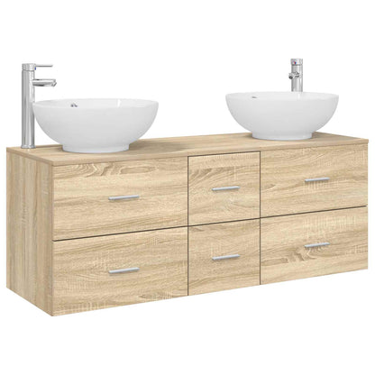 vidaXL Bathroom Furniture Set 3 pcs Sonoma Oak 49.5 x 44.5 x 65 cm 2