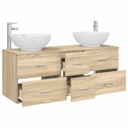 vidaXL Bathroom Furniture Set 3 pcs Sonoma Oak 49.5 x 44.5 x 65 cm 3