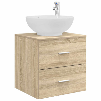 vidaXL Bathroom Furniture Set 3 pcs Sonoma Oak 49.5 x 44.5 x 65 cm 4