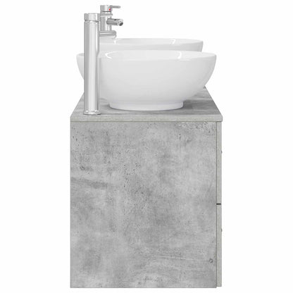vidaXL Bathroom Furniture Set 3 pcs Concrete Grey 49.5 x 44.5 x 65 cm 6