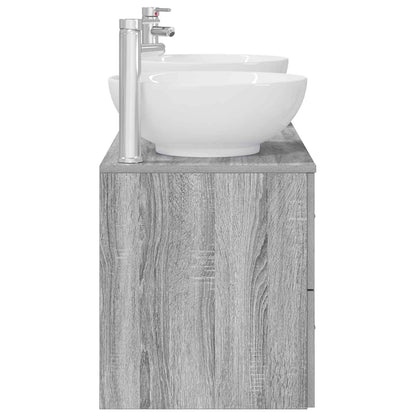 vidaXL Bathroom Furniture Set 3 pcs Grey Sonoma 49.5 x 44.5 x 65 cm 6