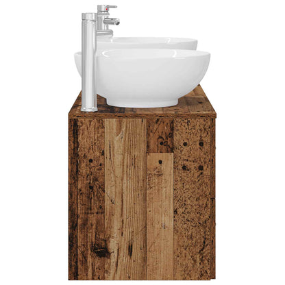 vidaXL Bathroom Furniture Set 3 pcs Old Wood 49.5 x 44.5 x 65 cm 6