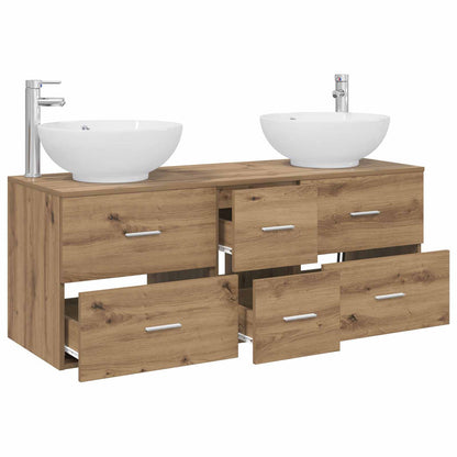 vidaXL Bathroom Furniture Set 3 pcs Artisan Oak 49.5 x 44.5 x 65 cm 3