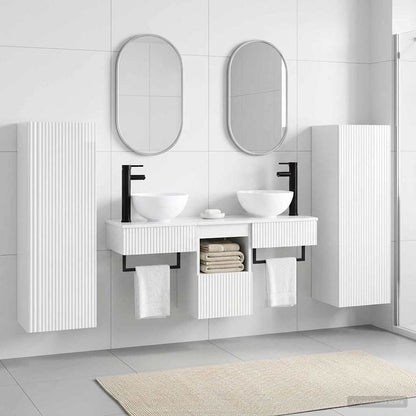 vidaXL Bathroom Furniture Set 5 pcs High Gloss White 1