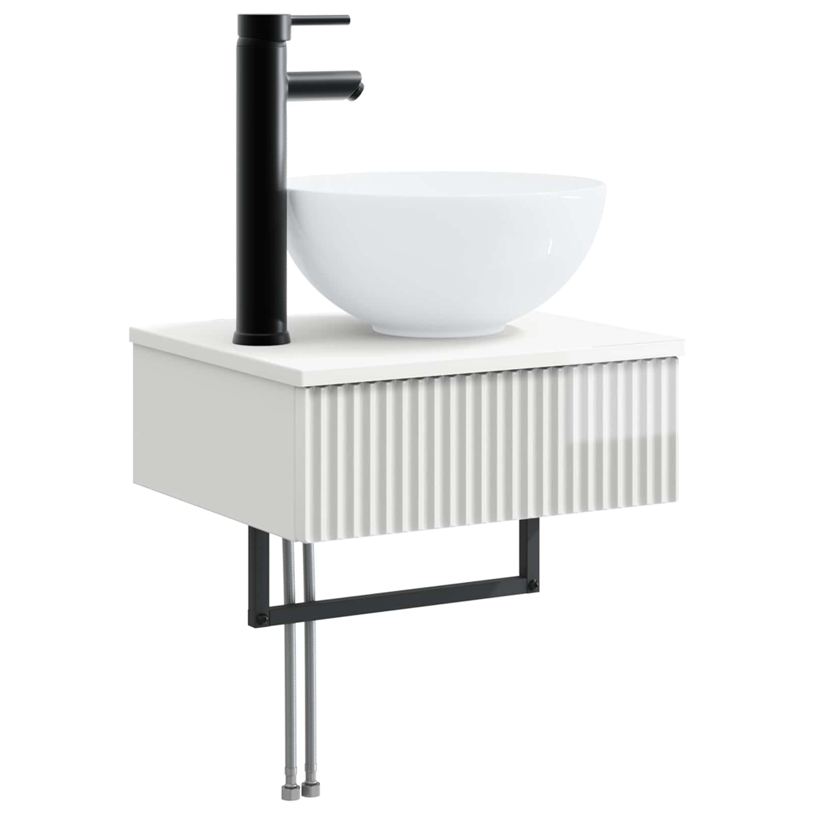 vidaXL Bathroom Furniture Set 5 pcs High Gloss White 4