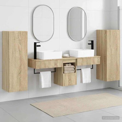 Bathroom Cabinet Set 5 pcs 136 x 35 x 80 cm Sonoma oak