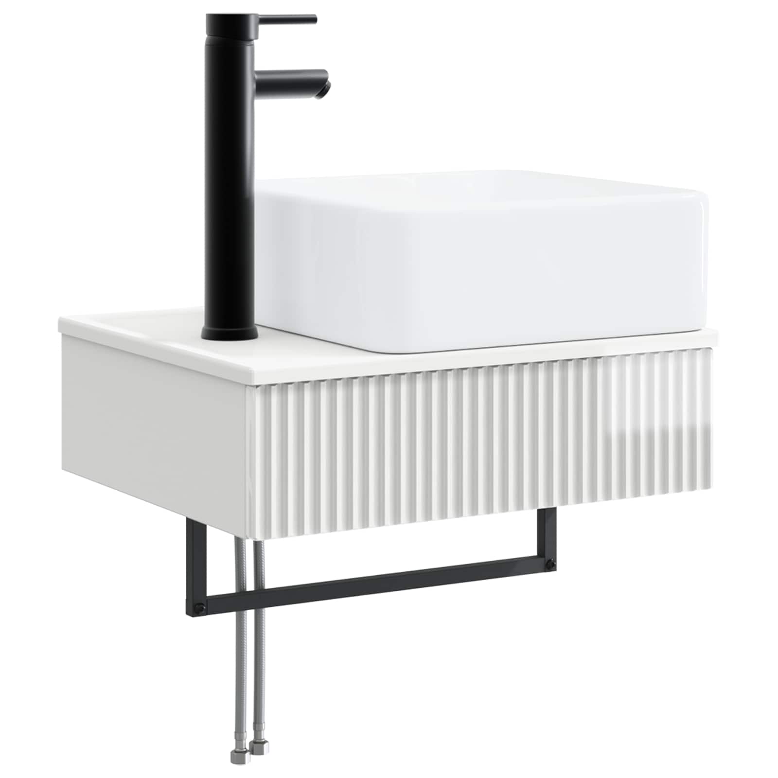 vidaXL Bathroom Furniture Set 5 pcs High Gloss White 4