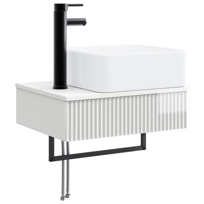 vidaXL Bathroom Furniture Set 5 pcs High Gloss White 4