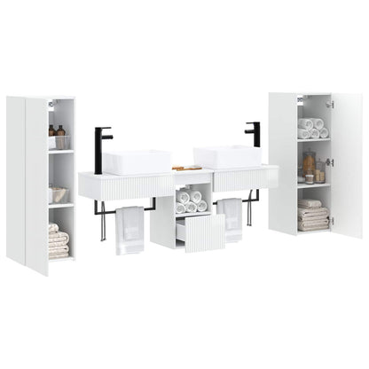 vidaXL Bathroom Furniture Set 5 pcs High Gloss White 3