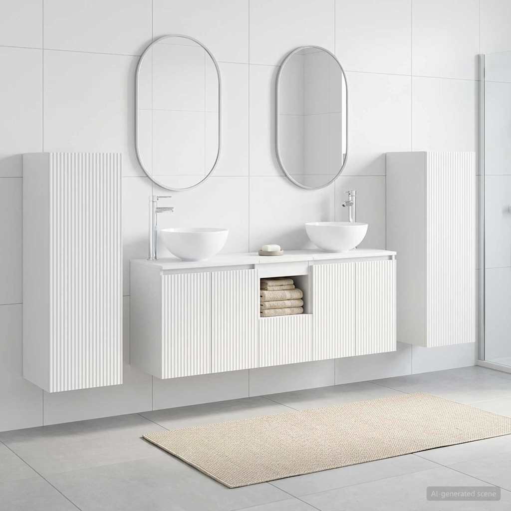 vidaXL Bathroom Furniture Set 5 pcs White 33 x 34.5 x 100 cm 1