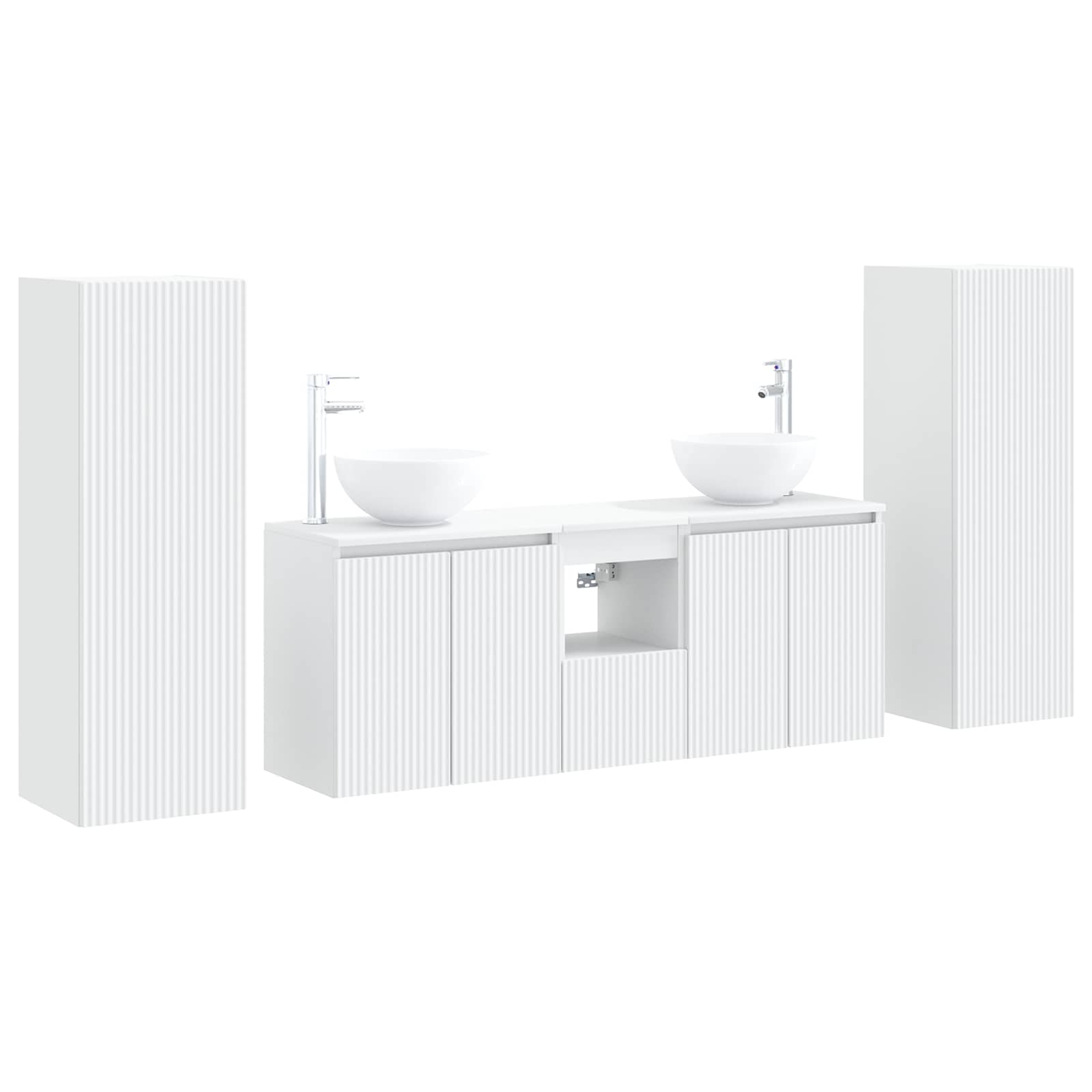 vidaXL Bathroom Furniture Set 5 pcs White 33 x 34.5 x 100 cm 2