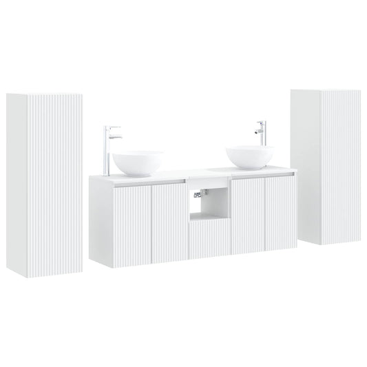 vidaXL Bathroom Furniture Set 5 pcs White 33 x 34.5 x 100 cm 2
