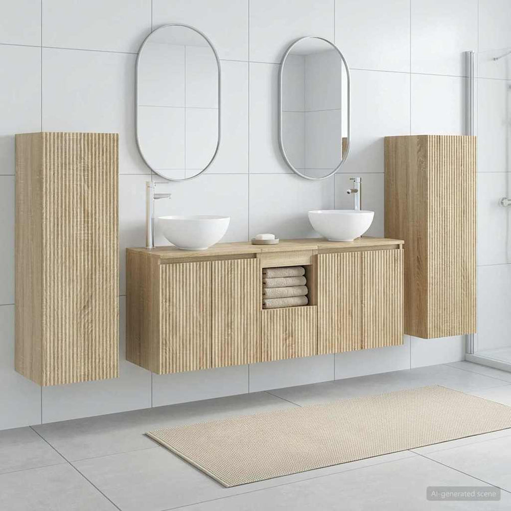 vidaXL Bathroom Furniture Set 5 pcs Sonoma Oak 33 x 34.5 x 100 cm