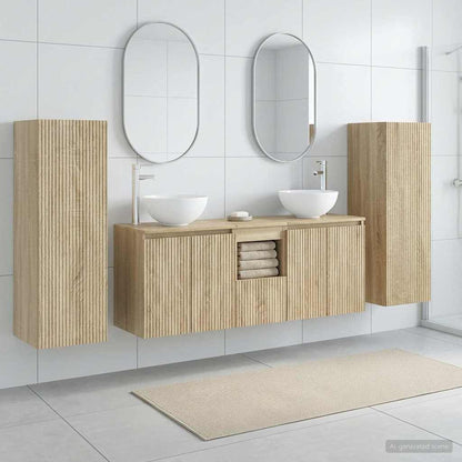 vidaXL Bathroom Furniture Set 5 pcs Sonoma Oak 33 x 34.5 x 100 cm 1