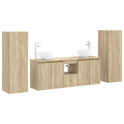 vidaXL Bathroom Furniture Set 5 pcs Sonoma Oak 33 x 34.5 x 100 cm 2