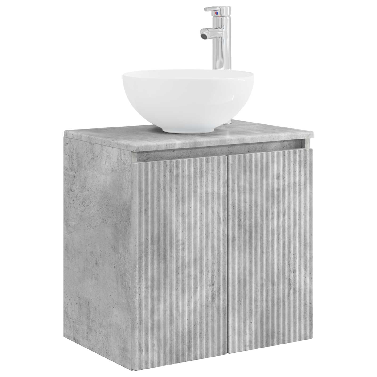 vidaXL Bathroom Furniture Set 5 pcs Concrete Grey 33 x 34.5 x 100 cm 4