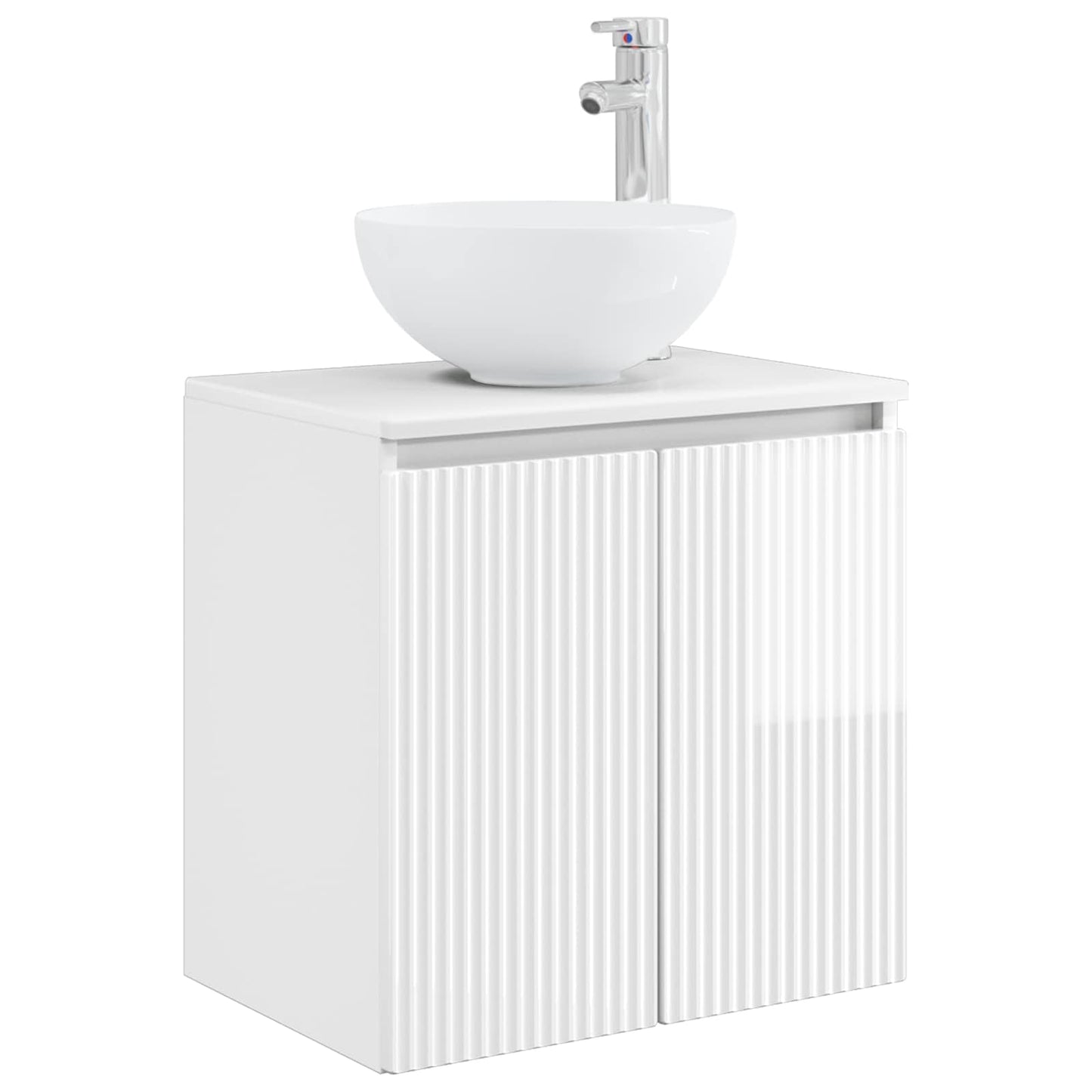 vidaXL Bathroom Furniture Set 5 pcs High Gloss White 4