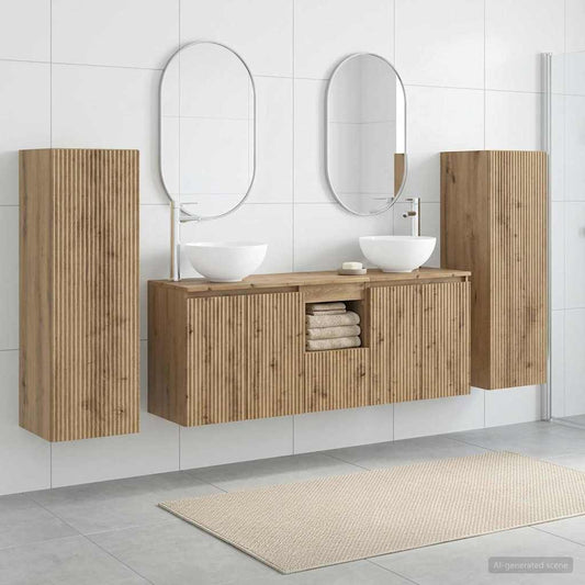 vidaXL Bathroom Furniture Set 5 pcs Artisan Oak 33 x 34.5 x 100 cm 1